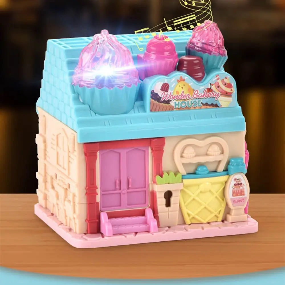 Creative Simulation Play House Toys 3D Interactive Miniature Villa Model Toy with Lighting and Music Cosplay