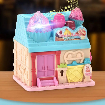 Creative Simulation Play House Toys 3D Interactive Miniature Villa Model Toy with Lighting and Music Cosplay