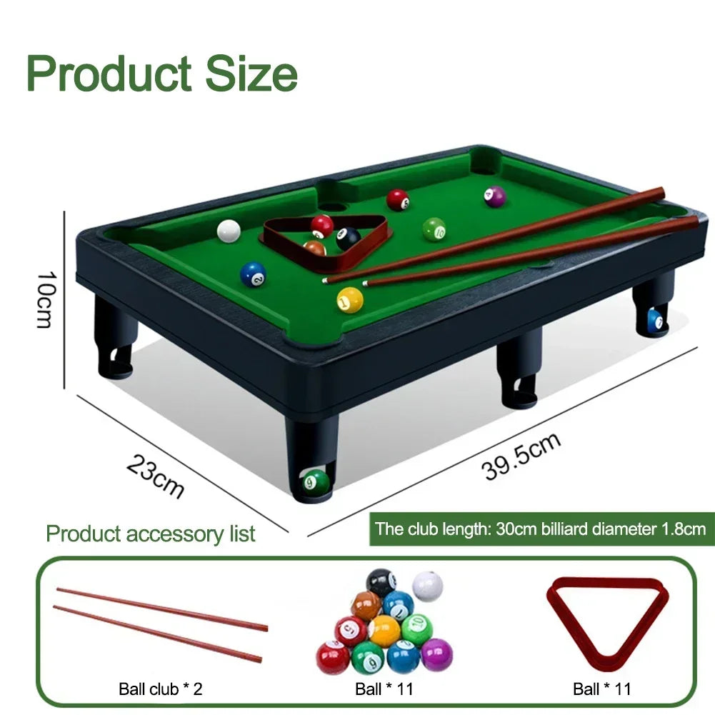 Pool Table Playset Top Game For Kids Adults Portable Interactive Stress Relief Indoor Family Game Toy Gift For The Family