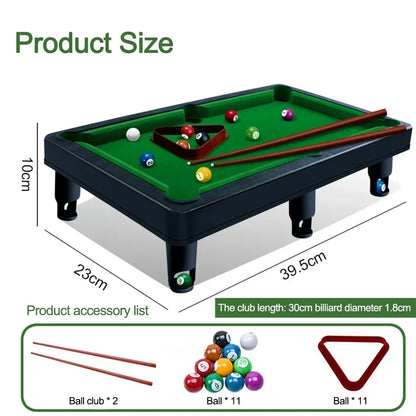 Pool Table Playset Top Game For Kids Adults Portable Interactive Stress Relief Indoor Family Game Toy Gift For The Family