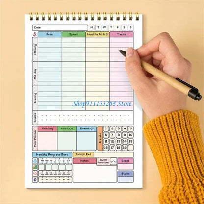 G88D A 5 Habits Planner Habits Trackers Notebook Daily Weekly Monthly Habits Trackers Discipline Calorie Planner Schedules
