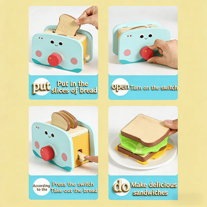 Hands-On Kids Kitchen Helper Set: Realistic Play Food & Interactive Cooking Toys for Imaginative Pretend Play Fun Wooden Toys