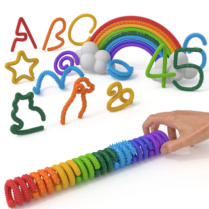 Fidget Sensory Sticks Autism Textured Calming Sensory Toys Antistress Anxiety Stress Relief Fidgeting For Kids Christmas Gifts