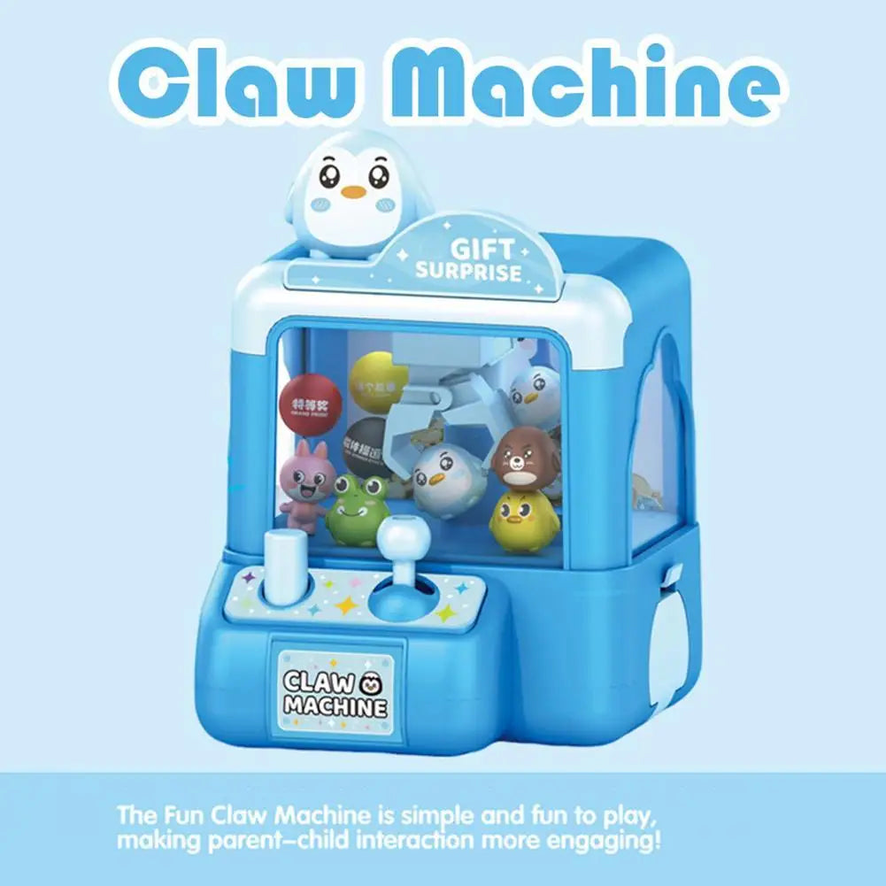 Mini Cartoon Claw Machine For Kids Desktop Grab Candy Toy Parent Child Interactive Game Home Play Birthday Holiday Surprise Gift