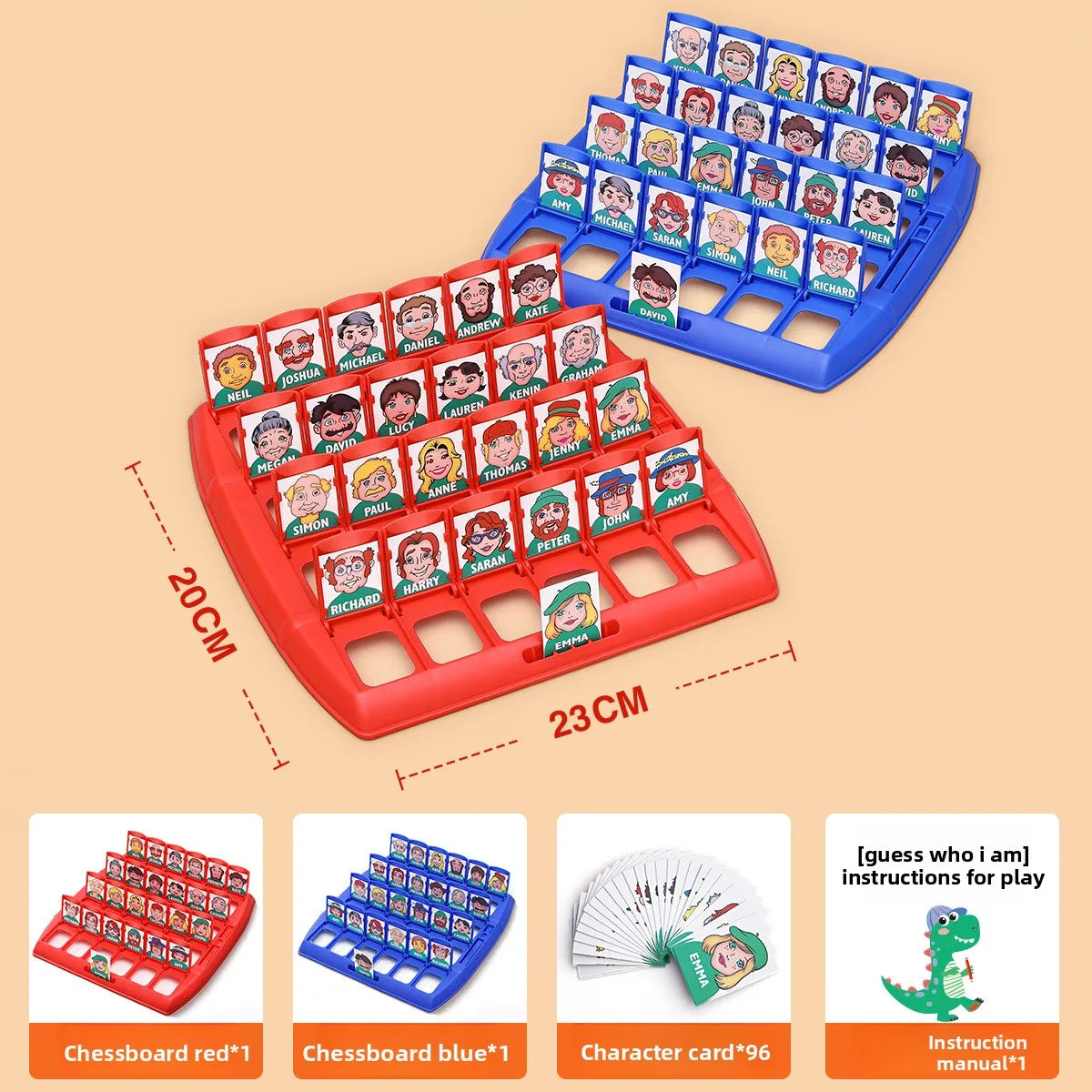 Cross-Border Guess Who Am I Board Game Kids Parent-Child Interactive Educational Logical Thinking Intellectual Desktop Card Toy