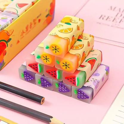 Creative Pencil Erasers Lovely Eraser Fruit Erasers School Supplies for Kids 896C