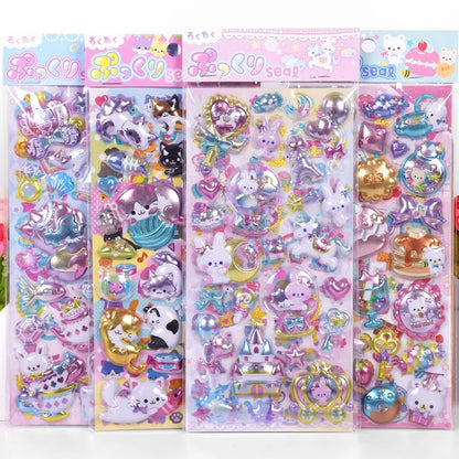 Creative Animals Party 2 in 1 Cartoon 3D Decor Stickers Scrapbooking Diy Journal Stationery Stickers Stationery Cute Stickers