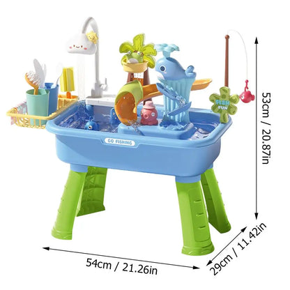 Kids Electric Circulating Water Sink Toys, Pretend Play Kitchen Dishwasher, Role Play  Kitchen Water Basin Educational Toy