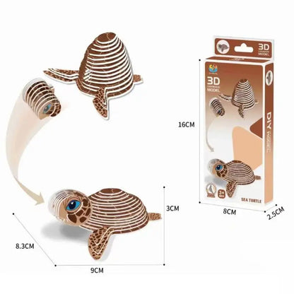 Montessori Educational Toy Set, DIY 3D Paper Model Assembly Animal Puzzle, Exciting Learning Play for Boys and Girls