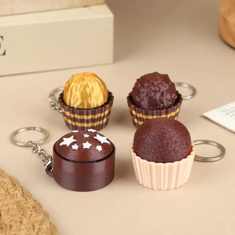 Fidget Toy Simulated Chocolate Keyboard Keychain Push Bubble Clicker Stress Relief Sensory Play for Kids and Adults