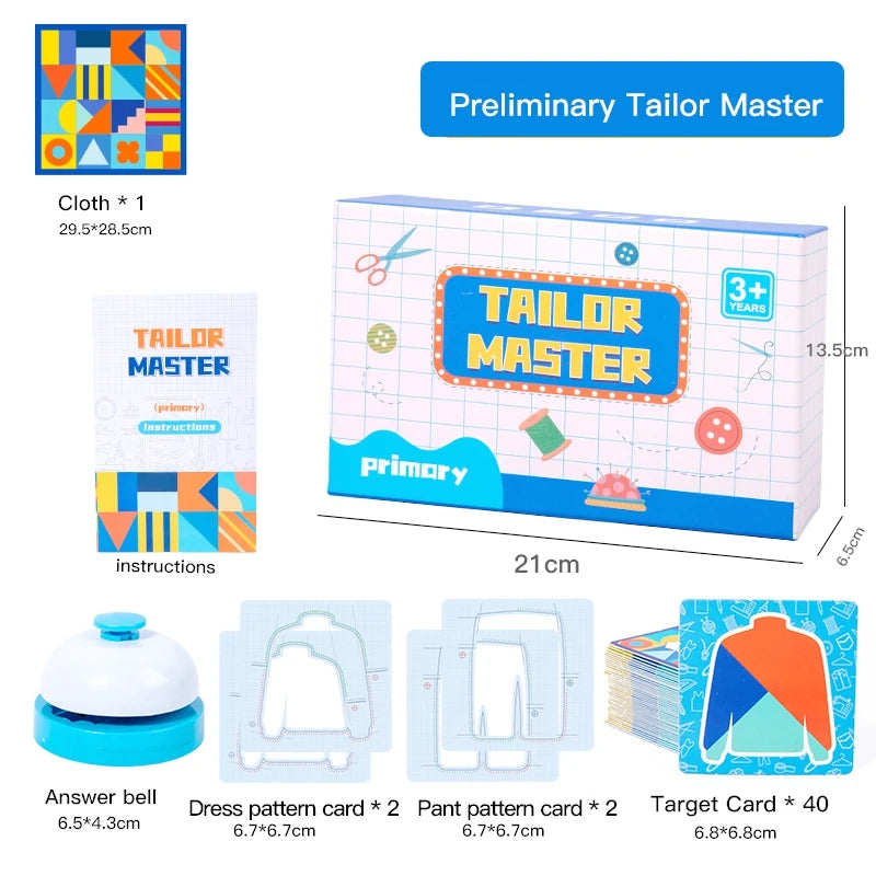 Montessori Kid Matching Board Game Color Shape Puzzle Educational Family Party Brain Training Interactive Tailor Battle Toy