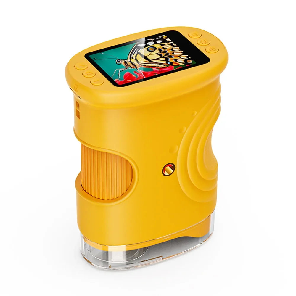Digital Microscope for Kids 1000X Handheld 4K 2.0" Screen Handheld Rechargeable Mini Pocket Educational Science Toy for Children