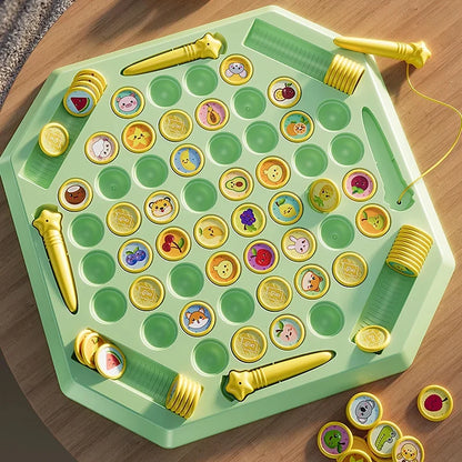 Kids Memory Game Educational Flip Board Toy Animal Fruit Dinosaur Logical Thinking Multi‑Player Learning Gift for 3‑6 Years Old