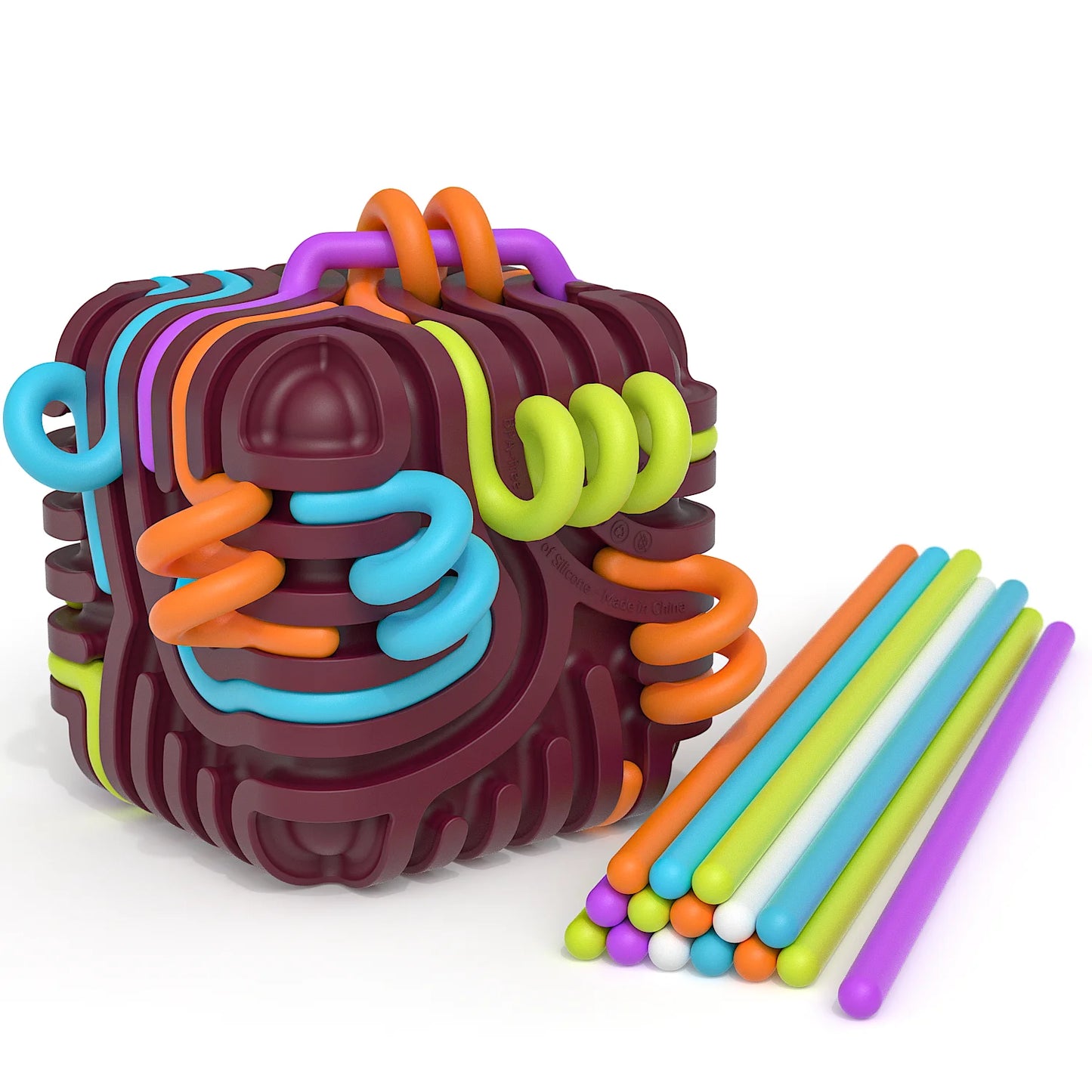 Sensory  Activity Ball With 15 Rods Silicone Fidget Toys Stress Relief ADHD and Autism Sensory Toys