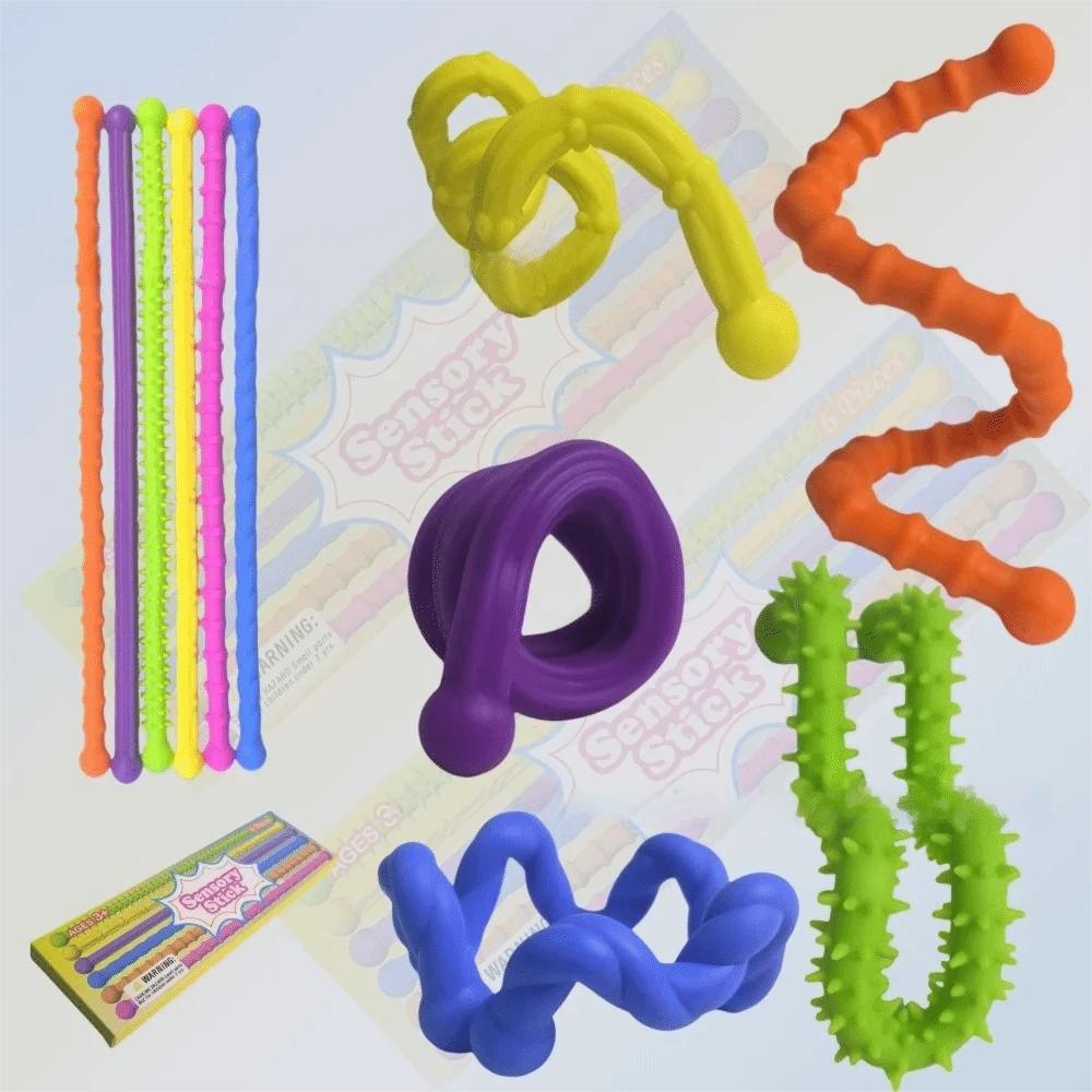 Textured Relaxation Toys Travel Activity Student Focus Sensory Sticks Autism Friendly Classroom Use Calming Sensory To