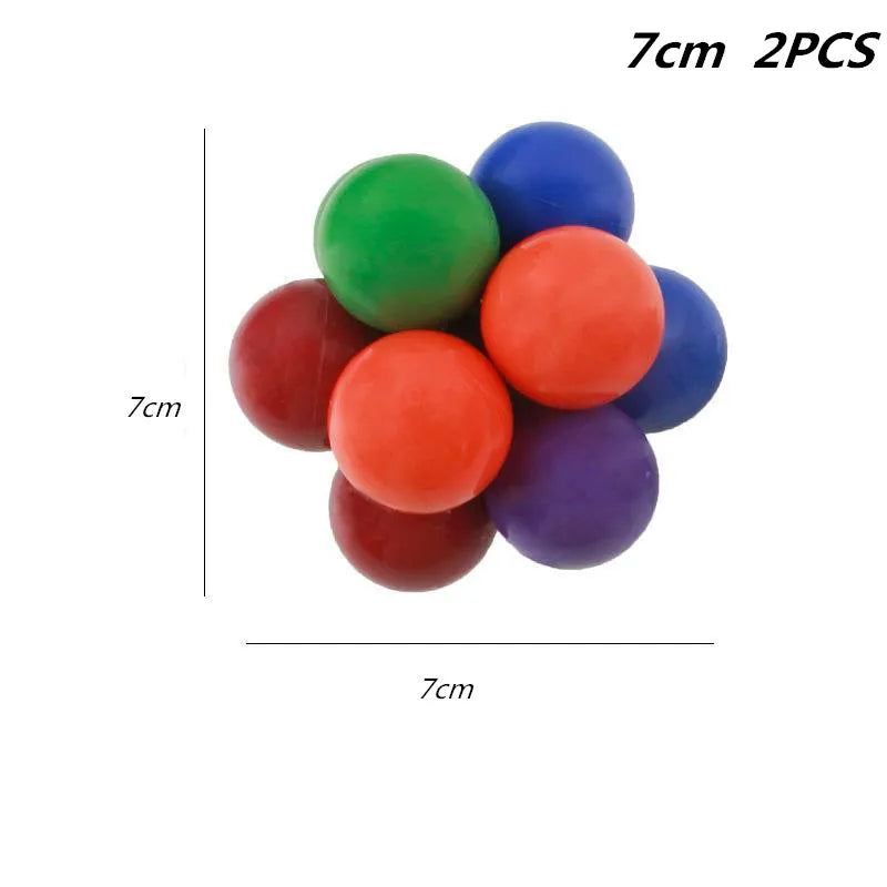 Creative Fidget Toy Adult  Kids Toy Stress Reliever Elastic Colorful Ball Decompression Ball Variety Beaded Squeeze Balls