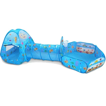 Portable 3 In 1 Kids Play Set Tent Ball Pit Crawling Tunnel Ball Pool Playpen Yard Room Indoor Playground Gift Toy For Children