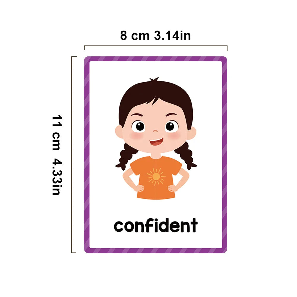 15 Cards Kids Emotion Flashcards Toddler Feelings Cognition Cards Preschool Early Educational Toys English Learning Flash Cards