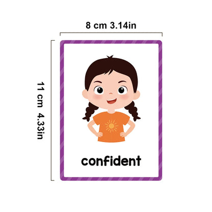 15 Cards Kids Emotion Flashcards Toddler Feelings Cognition Cards Preschool Early Educational Toys English Learning Flash Cards