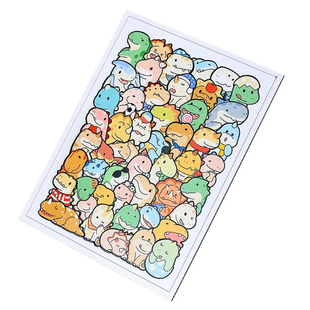 Kids Creative Animal Shape Puzzles Table Games Dog Cat Panda Stacked Puzzle Brain Games Montessori Thinking Education Wooden Toy