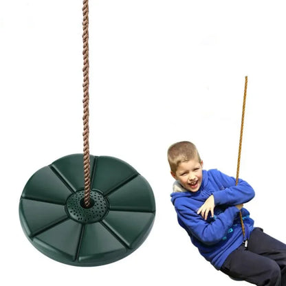 Kids Swing Disc Toy Seat Children Round Rope Swings Outdoor Playground Hanging Garden Play Entertainment Game Activity Swing