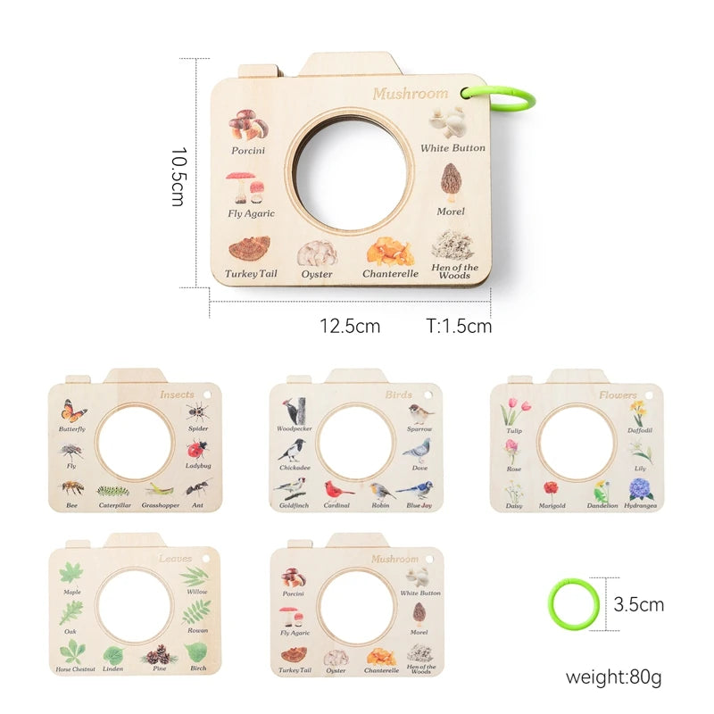 Kid Outdoor Explorer Kit Insect Leaf Cognitive Exploration Toy Montessori Toy Kid Wooden Wilderness Adventure Game Set Baby Gift