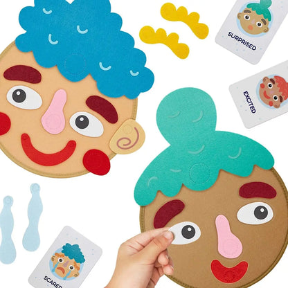 Montessori Social Emotional Learning Toys for Kids Make Faces and  Five Sense Organs DIY Assembling Puzzle