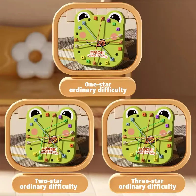 Kids Rope Breaking Challenge Puzzle Toy Intelligence Knotting Game Parent Child Interaction Unlocking Board Desktop Game Gift