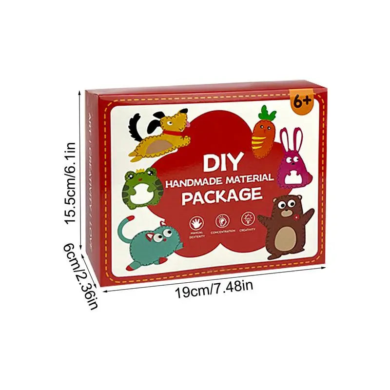 Kid Sewing Craft Kit 6 Easy DIY Projects Of Stuffed Animal Dolls Beginner Kids Arts & Crafts Felt Activities Beginner Art &