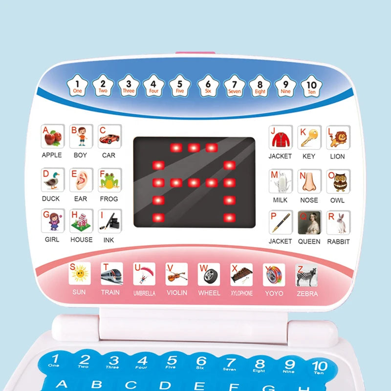 English Learning Machine Laptop Computer Toys Child Electronic Preschool Language Education Gift Toddler Kid Developing Skills