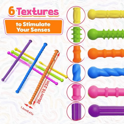 Textured Relaxation Toys Travel Activity Student Focus Sensory Sticks Autism Friendly Classroom Use Calming Sensory To