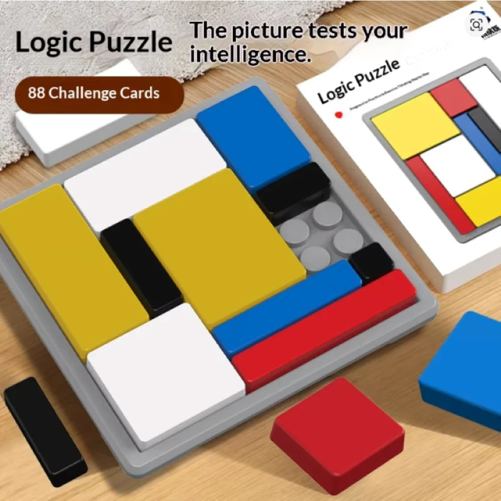 Logic puzzle, logic thinking training, building block games, puzzle blocks, interactive intelligence development, toys