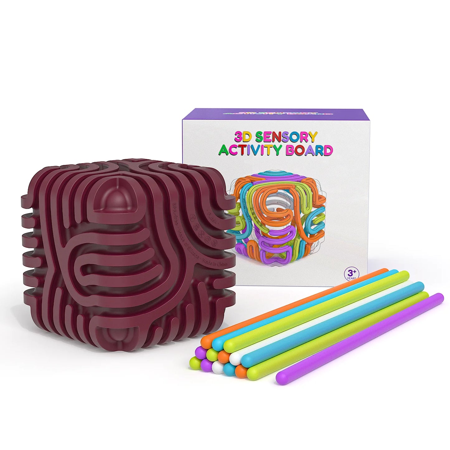 Sensory  Activity Ball With 15 Rods Silicone Fidget Toys Stress Relief ADHD and Autism Sensory Toys