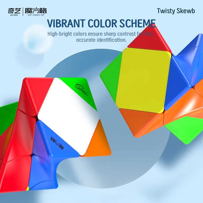 QIYI Twisted Skew Puzzle Cube Professional Developing Intelligence Toy Educational 3x3 Cube For Children