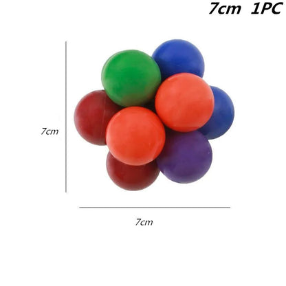 Creative Fidget Toy Adult  Kids Toy Stress Reliever Elastic Colorful Ball Decompression Ball Variety Beaded Squeeze Balls