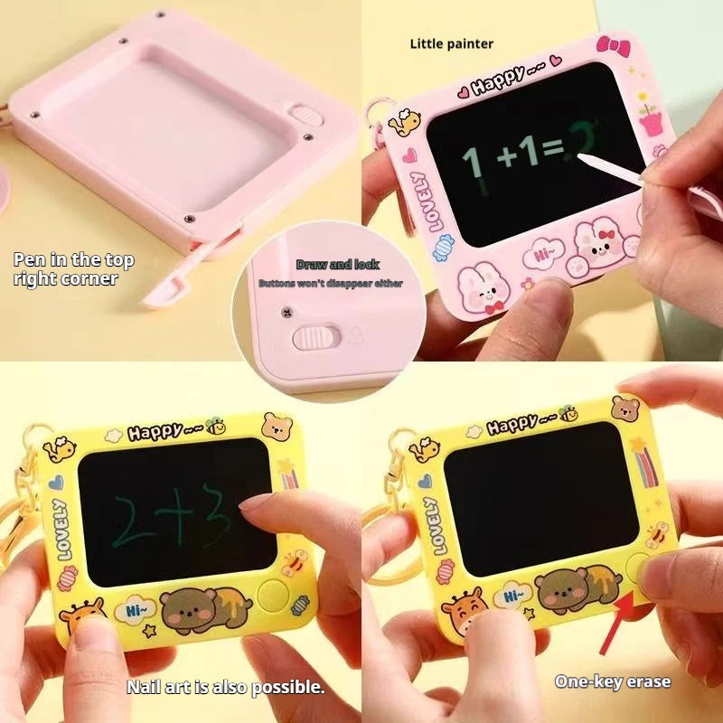 Creative Mini Magnetic Drawing Boards with Keychain Erasable Doodle&Sketch Pads DIY Painting for Kids Ages 3-6 Birthday Gifts