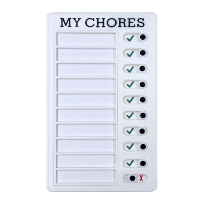 Summer Self-discipline Clock in Device for Children. Daily Habit Development Board. Household Visualization Task Schedule