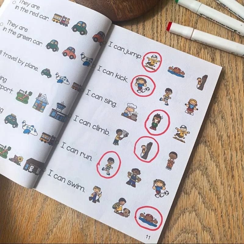 Children's English Reading Comprehension English Enlightenment Sketching Training Book Educational Equipment Language Learning