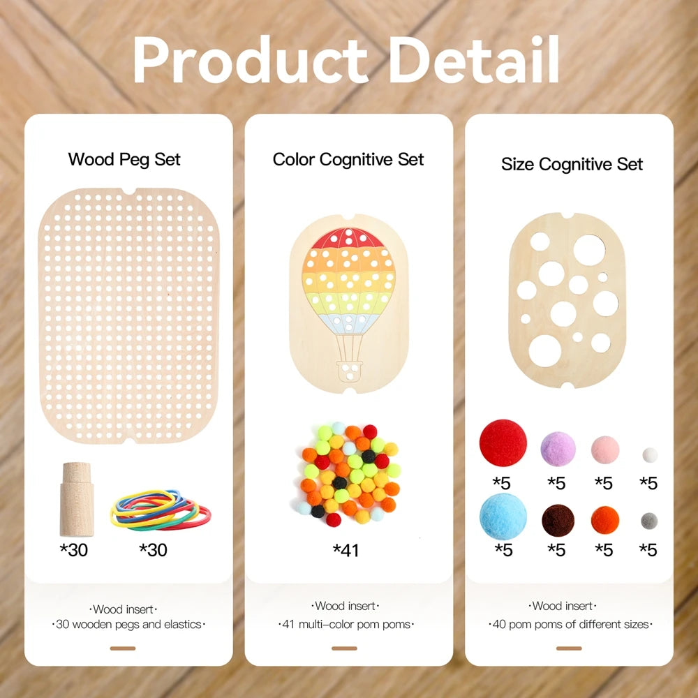 Montessori Sensory Tray Board Game,Early Educational Toys for Children Fine Motor skill Training Toys Sort Sensory Baby Toy Gift