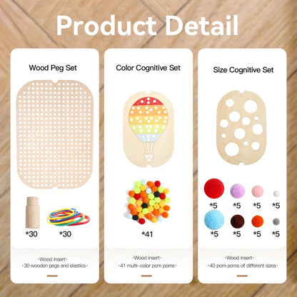 Montessori Sensory Tray Board Game,Early Educational Toys for Children Fine Motor skill Training Toys Sort Sensory Baby Toy Gift