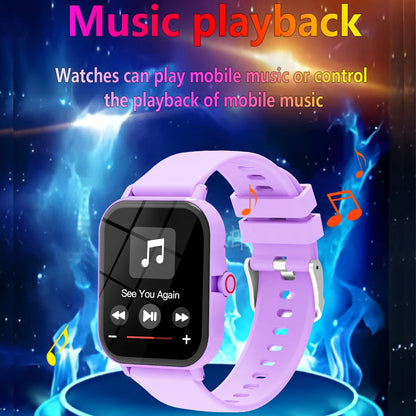 Smart Watch Kids 1.83''HD Screen Multi-mode Sport Fitness Tracker Smartwatch Camera Music Control Bluetooth Call Boys Girls Gift