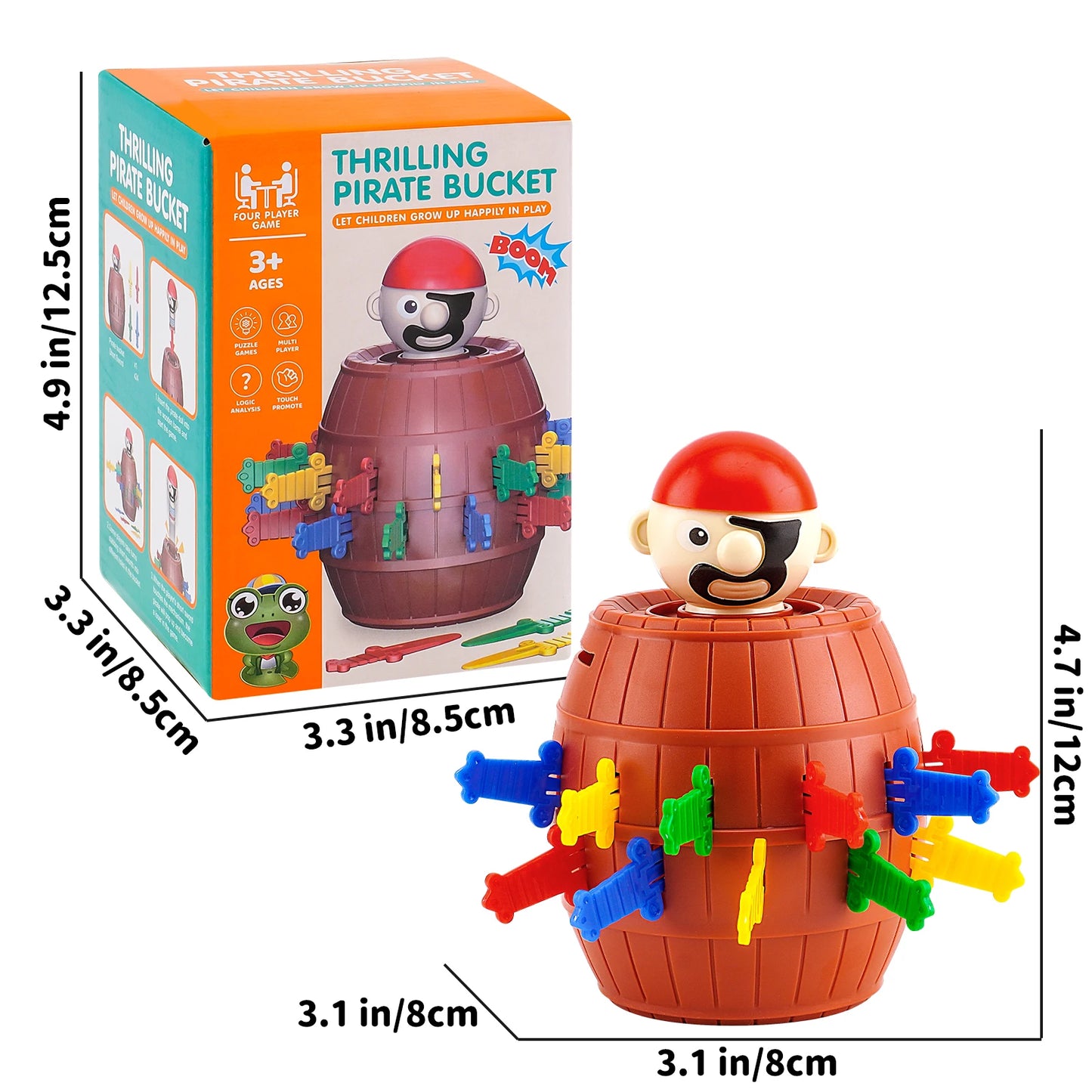 Pirate Bucket Desktop Trick And Arrow Bucket Toy Creative Parent Child Interactive Game For Children Aged 3 And Over