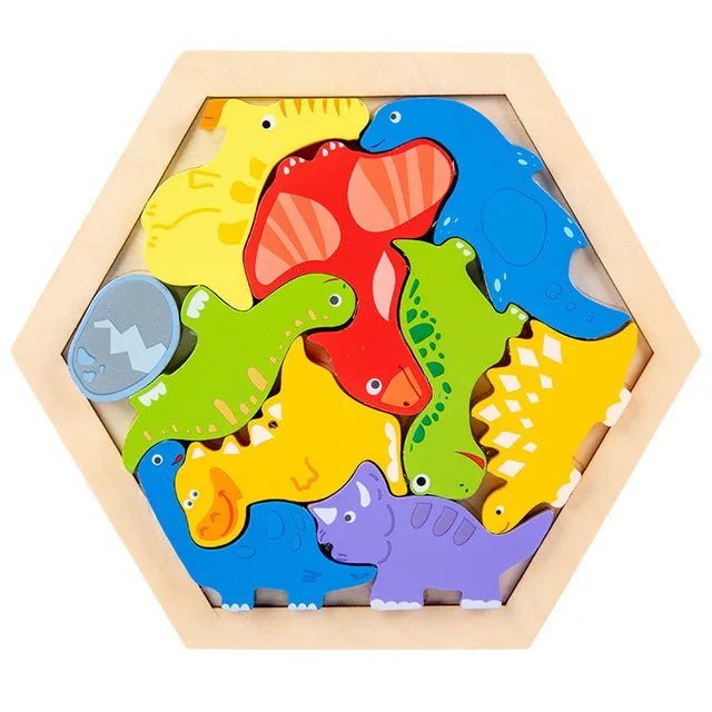 Kids Toy Wooden Jigsaw Puzzle Creative 3D Puzzle for Children's Intelligence Development Early Educational Toys for Children