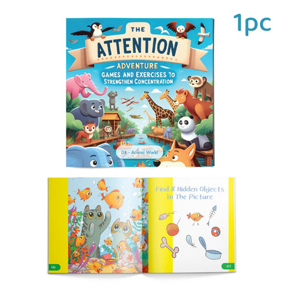 5PCS The Attention Adventure Books for Kids – Fun Games & Exercises to Strengthen Focus and Concentration Skills
