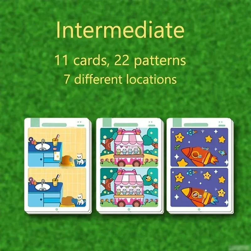 An educational fault finding game: reusable wiping paper for focus and attention training，Painting books