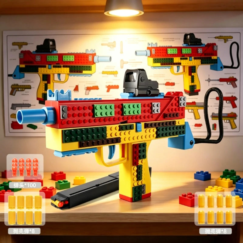 Creative Assembled Building Block Model Assembly Bricks Kit Kids Outdoor Play Game Accessory Interactive Toy