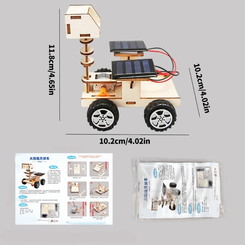 Solar Powered Moon Vehicle Education Science Project Kits Kids Early Learning Toy