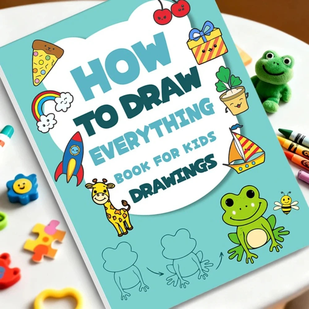 Kids Step by Step Drawing Book DIY Coloring Pages Learn How to Draw Easy Tutorial Creative Art Activity Gift for Children