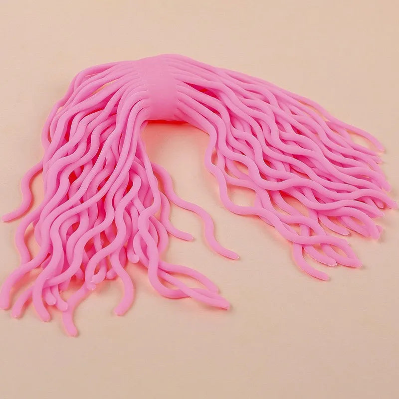 Kids Autism Vent Toys Sensory Toys Stress Relief Tpr Soft Rubber Lala Le Creative Decompression Spaghetti Coloured Stretchy Rope