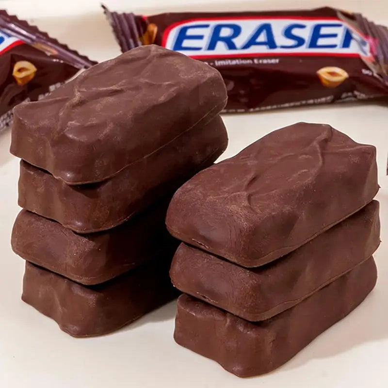 Creative Simulation Chocolate Shaped Rubber Eraser Cute Cartoon Erasers Student School Office Stationery Prize Kids Gifts